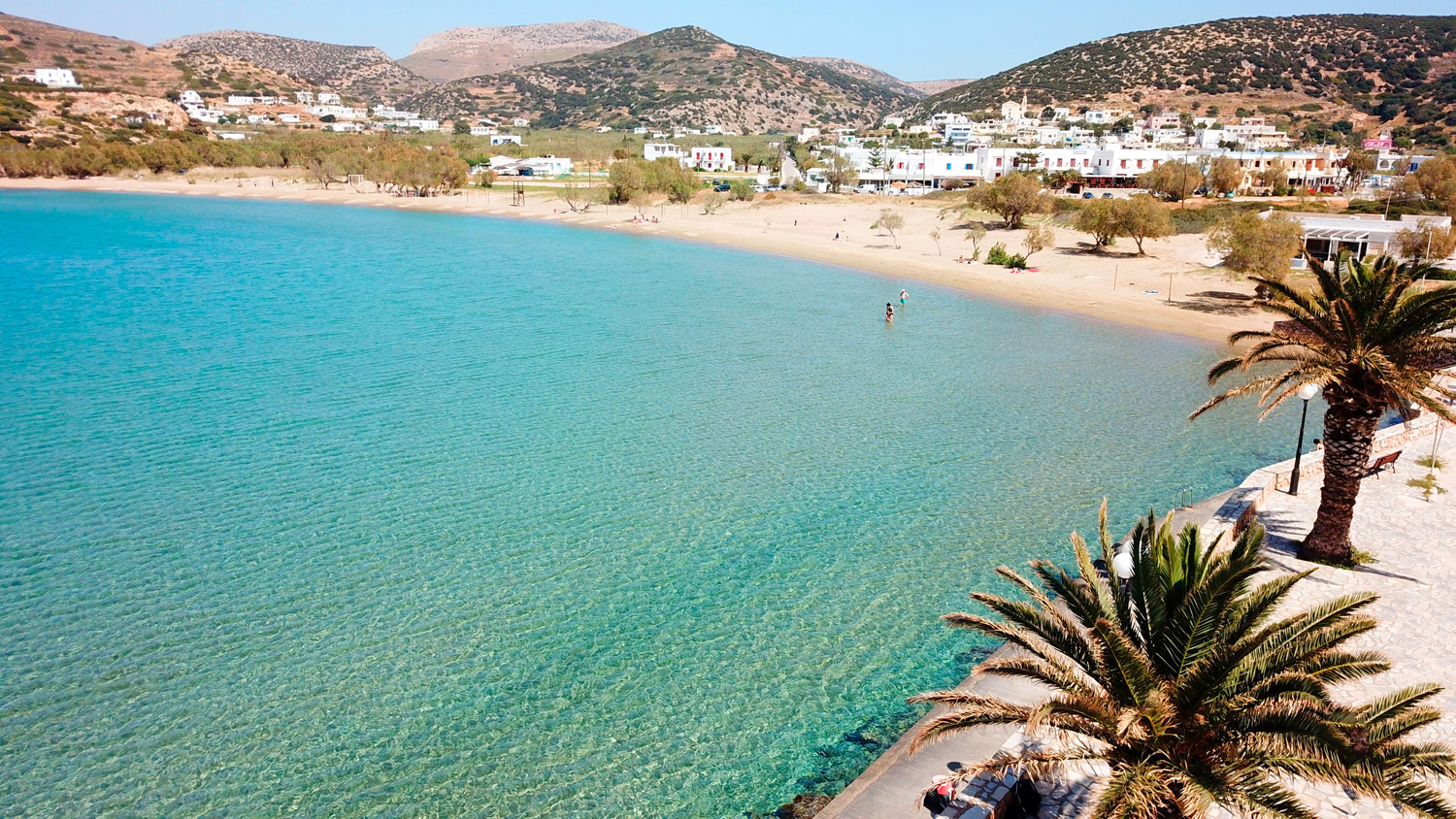 Beach Of Agathopes In Island Of Syros Capital Of Cyclades Greece